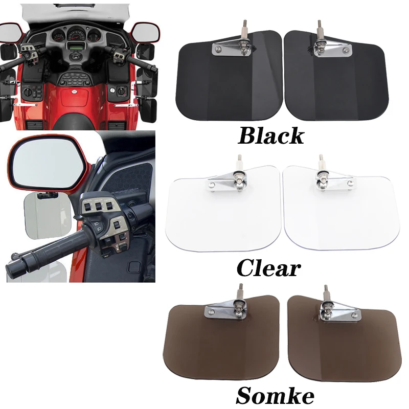 Motorcycle Hand Guard Air Wing Deflector Mount Tint Mirror Wind Case