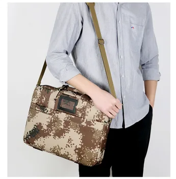 

Computer men's bag china camouflage handbags waterproof women's briefcase high capacity documents bag zipper business laptop bag