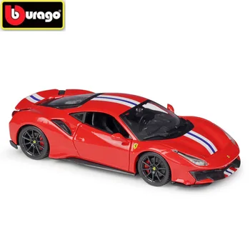 

BBURAGO 1:24 FERRAR 488 PIsta Diecast Sports Car Simulation Alloy Car Model Toy for Kids Birthday Gifts Free Shipping with Box