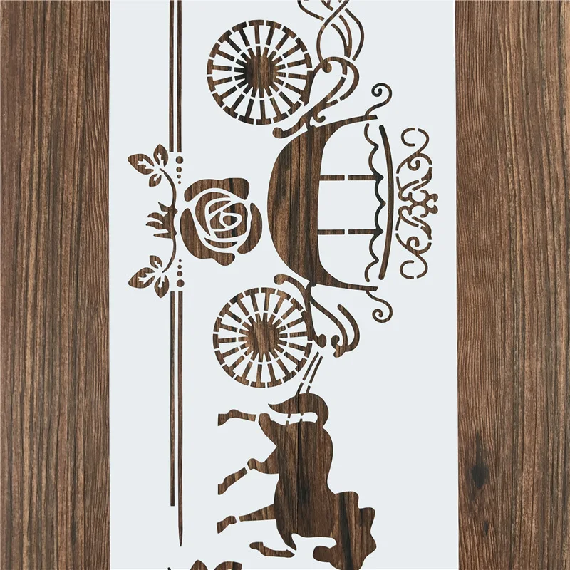 4Pcs Coffee Spray Stencil Mold Set Wedding Cake Stencil Fondant Cake Mould Decorating Bakery Tools DIY Printing Spray Template6