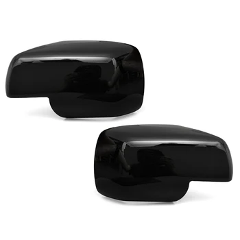 

Black Chromed Wing Side Rearview Mirror Covers Caps+Mirror Lens For Land Rover Discovery 3 Freelander 2 Range Rover Sport 04-09