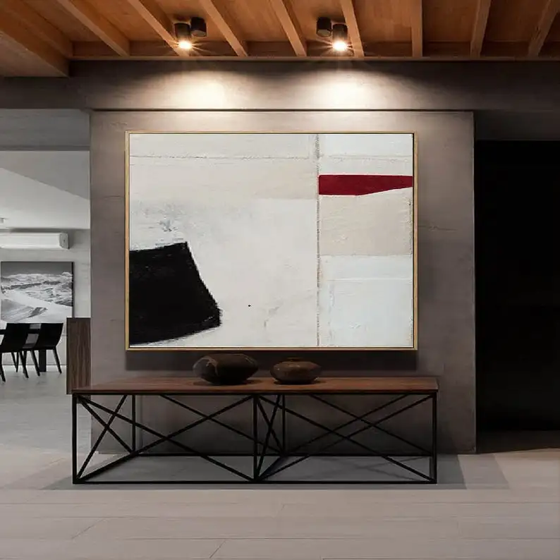 

Handmade Abstract Painting Canvas Art Wall Painting Large Wall Art Oversize Beige Minimalist Painting Modern Art Home Decor