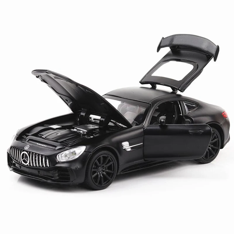 1:32 Mercedes AMG GT металлическая игрушка автомобиль откатный звук и светильник литой
