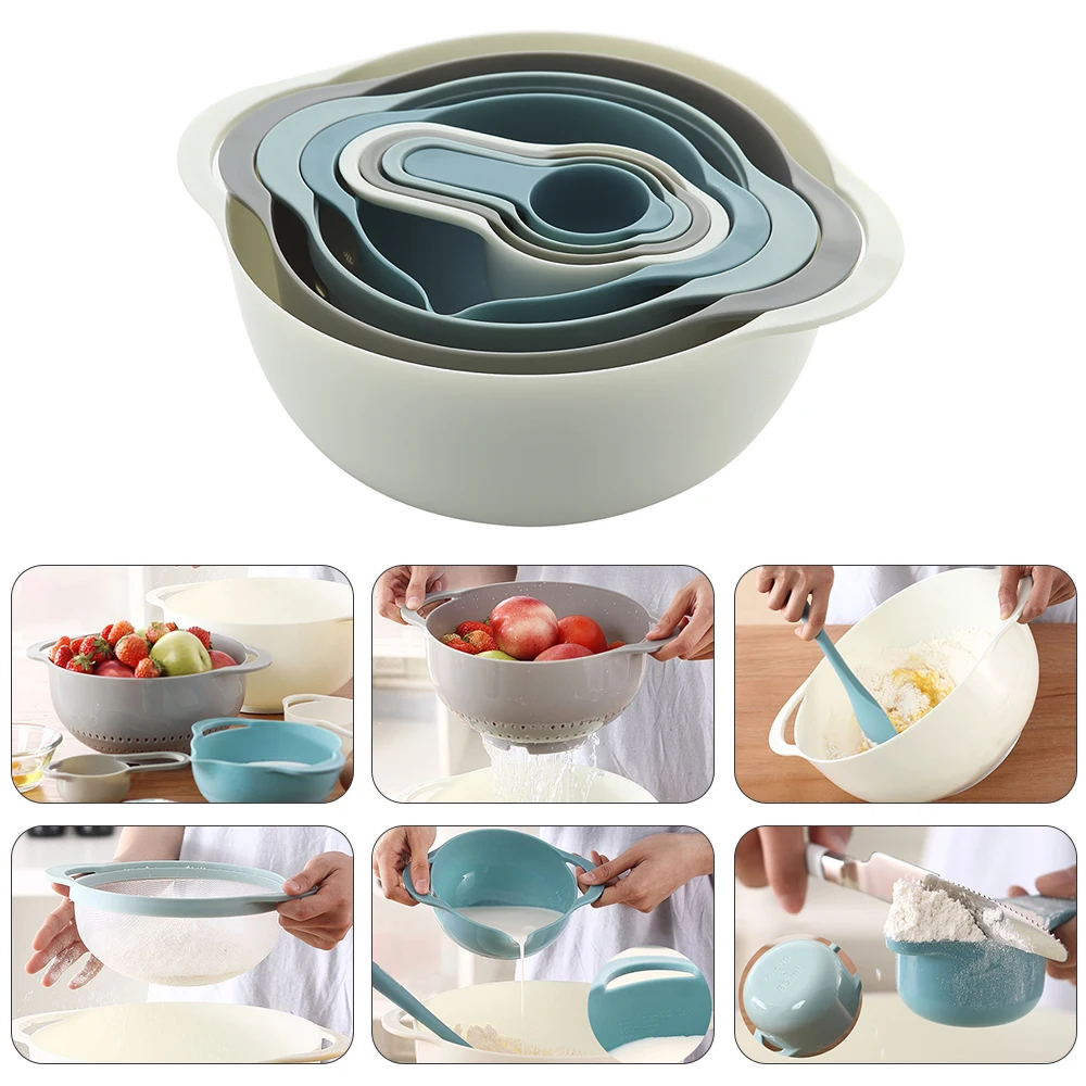 8Pcs/Set Mixing Bowls BPA Free Nesting&Stackable Bowls Set Including