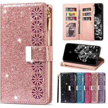 

Hollow Carving Flower Leather Case For Xiaomi CC9 Pro Mi 10 Redmi 8A K30 Redmi Note 8 9S 9 Pro Multi-card Slot Wallet Flip Case