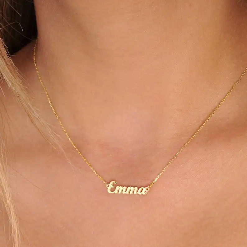 Emma Necklace Custom Gift Name Customized Stainless Steel Pendant