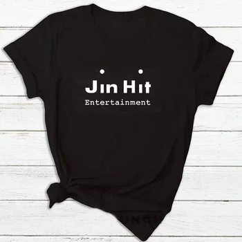 

JinHit Entertainment Unisex Kpop T-Shirt Women Fashion Cotton Short Sleeve Tshirt Feminina Letter Printed Women's T-shirts