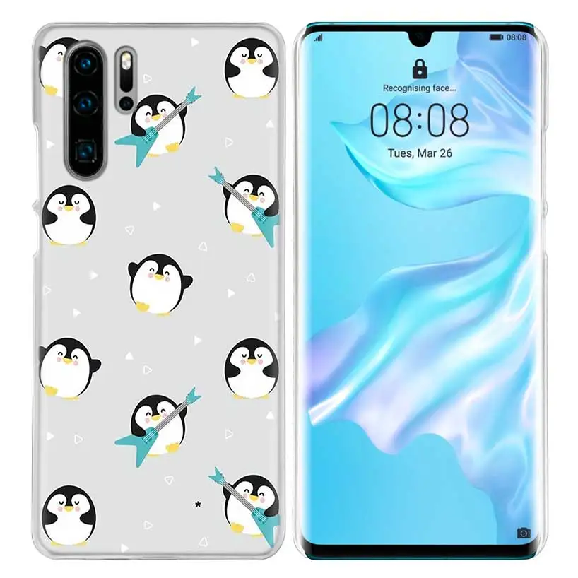 Жесткий чехол для huawei P30 P20 P10 mate 30 20 10 Nova 5 5i Pro Lite P Smart Z Plus Прекрасный Пингвин полярный медведь - Цвет: 06