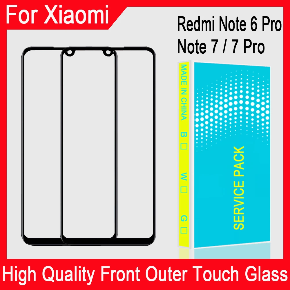Touch Panel Front Glass For Xiaomi Redmi Note 6 Pro Note 7 Note 7 Pro Front Touch Panel Lcd Display Glass Cover Lens Repair Mobile Phone Touch Panel Aliexpress