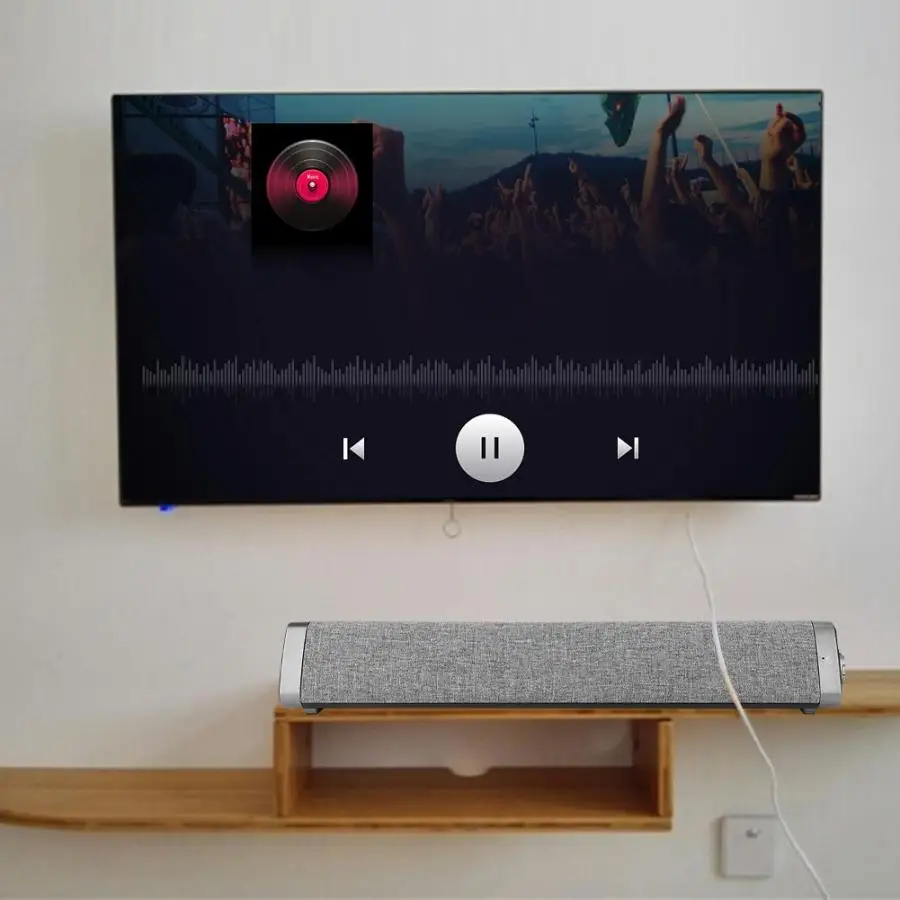 LP1811 беспроводной Bluetooth динамик звуковая панель стерео динамик 10 Вт Высокая мощность для телефона ТВ сабвуфер динамик с пультом дистанционного управления