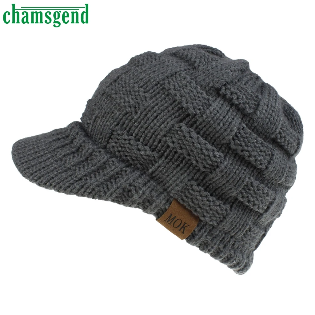 CHAMSGEND Новое поступление зимняя шапка для взрослых женщин мягкие теплые вязаные бейсболки повседневные уличные шапки толстые теплые шапки для женщин