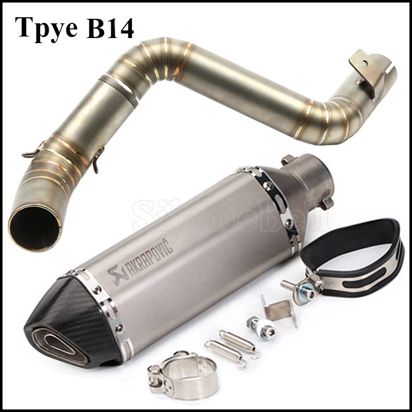 DUKE125 DUKE200 DUKE250 DUKE390 RC390 akrapovic выхлопная труба для мотоцикла без шнуровки полная система для KTM DUKE 125 200 250 390 - Цвет: Type B14
