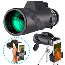 

40X60 Powerful Zoom Phone Binoculars Optical HD Lens Monocular Telescope with Clip Tripod for Sports Camping Outdoor Travel