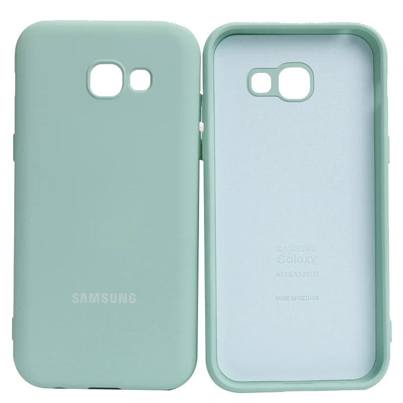 A520 2017 Case Samsung Galaxy A5 2017 A520 Silky Silicone Cover High Quality Soft-Touch Back Protective Shell A7 2017 A720 belt pouch for mobile phone