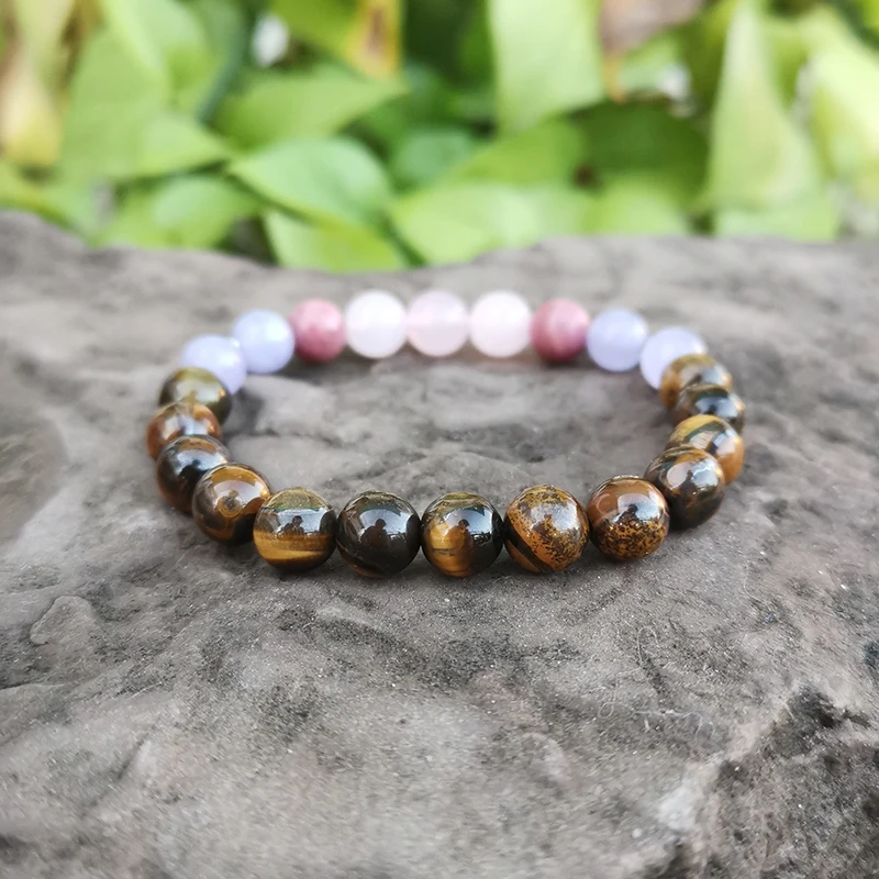 8mm Rose Quartz, Tigers Eye Japa Mala Set,Love,Meditation Mala, Namaste Yoga Jewelry,Buddhist Mala Prayer Bead,108 Beads