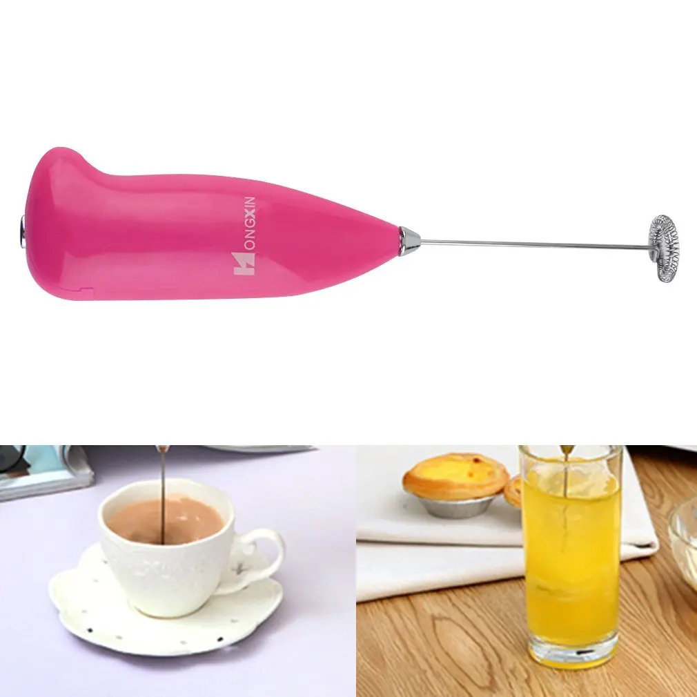 Coffee Milk Frother Wand Handheld Electric Foam Maker for Coffee Milk Durable Drink Mixer With Stainless Steel Whisk