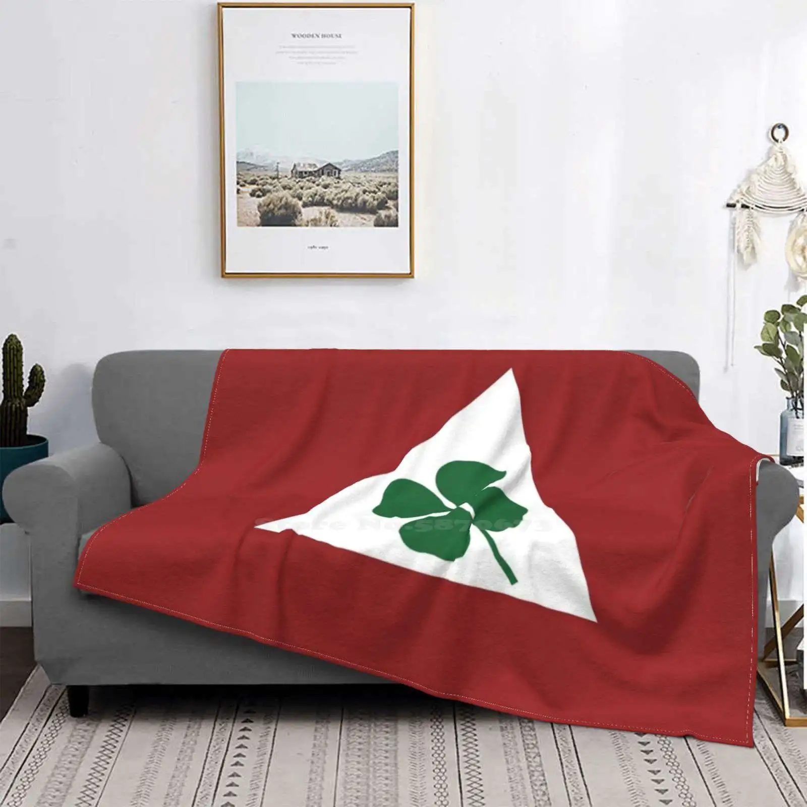 

Quadrifoglio Classic Alfa Romeo Soft Warm Throw Blanket Quadrifoglio Alfa Romeo Classic Car Corse Automotive Clover Four Leaf