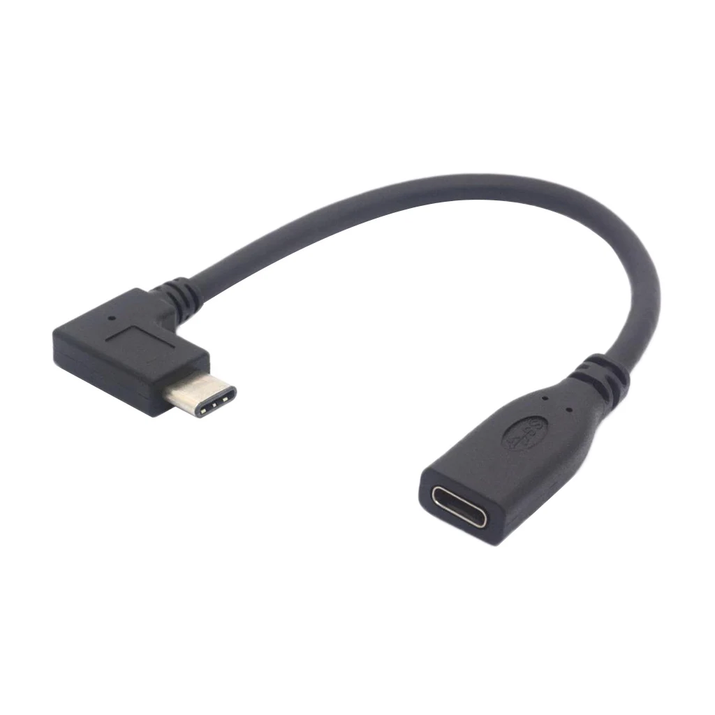 Удлинительный кабель usb type C, 90 градусов прямоугольный USB-C type C для мужчин и женщин кабель USB 3,1