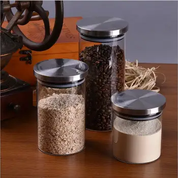 

Glass Storage Jars For Storage In The Kitchen Coffee Sugar Cans For Storage Box Canister Mason Jar Glass Candy Cane Container