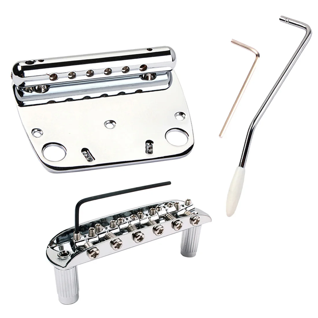 

Springs Roller Wrench Thickened Base Electric Guitar Instruments Tremolo Bridge Set String Saddle Zinc Alloy Music Practical