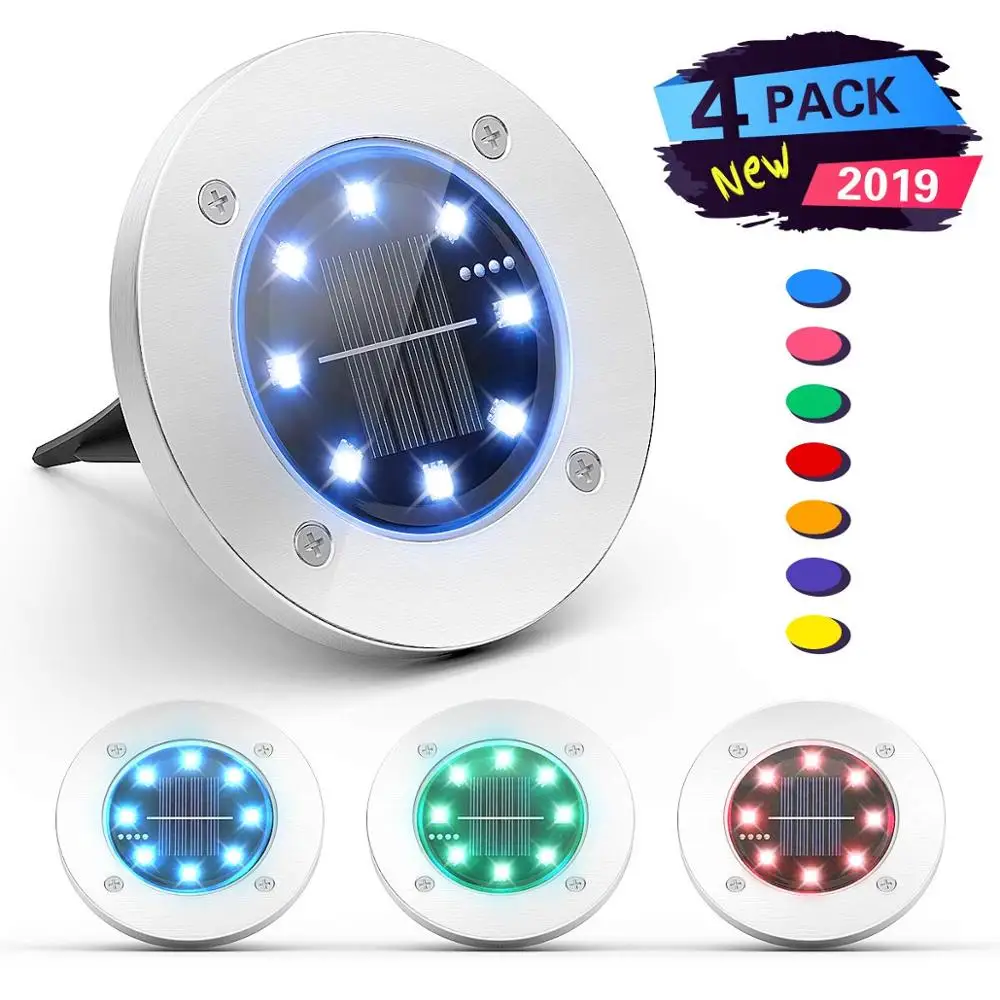 Solar Led Garden Lights Outdoor Ground Light Landscape Lighting 7