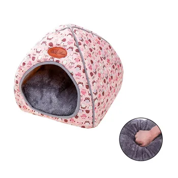 

Dog Bed Pet House Foldable Soft Warm Sponge Cave Cute Dog Beds Kennel Nest Plush Cat Tent AUG889