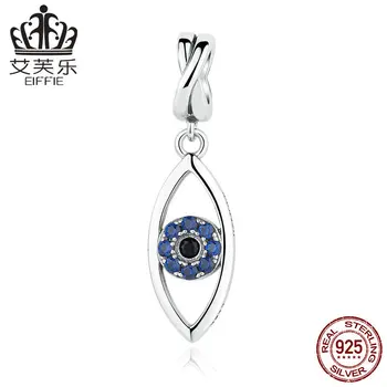 

Evil Eye Diy accessories 925 sterling silver original natural stone beads for jewelry making Fit pandora charm bracelet