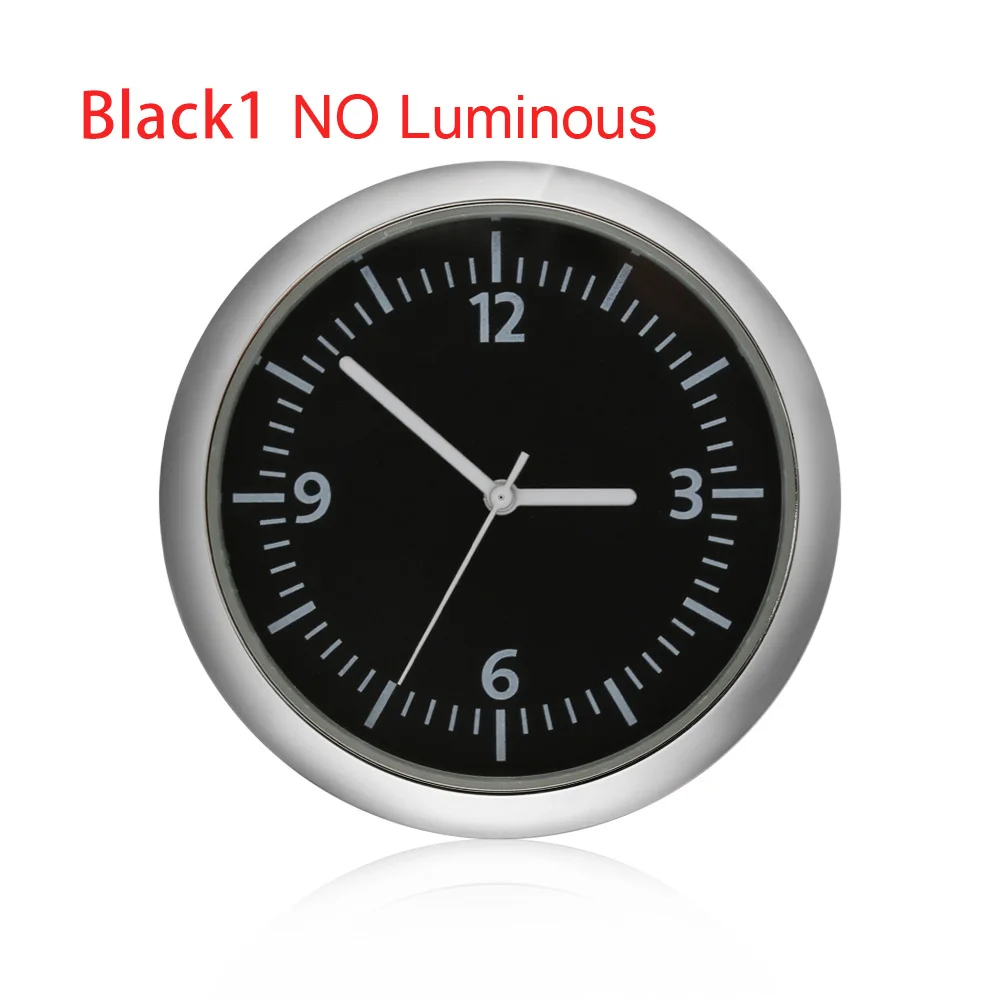 Black1 NO Luminous Автомобильный орнамент, автомобильные часы, автомобильные часы, интерьер автомобиля, декоративная ручка, часы, украшения, аксессуары, рождественские подарки - Название цвета: Black1 NO Luminous