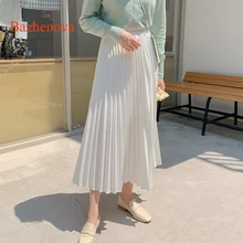 Bazhenova, женские осенние плиссированные юбки для девочек, повседневная юбка с эластичной резинкой на талии, женская одежда, R327