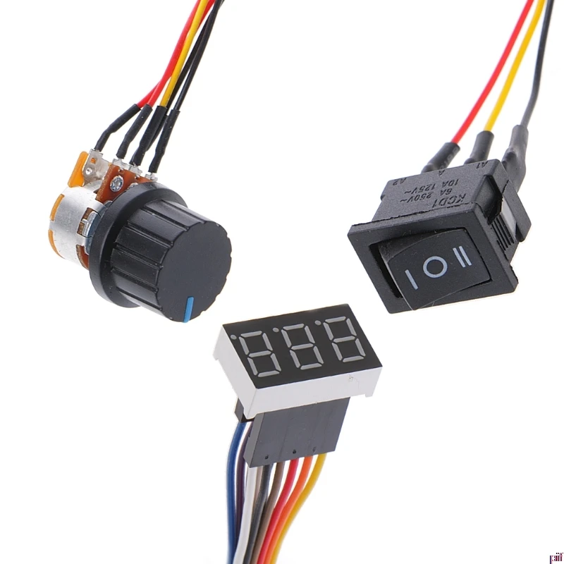 DC 10-55V 12V 24V 36V 60A PWM контроллер скорости двигателя постоянного тока CW CCW Реверсивный переключатель