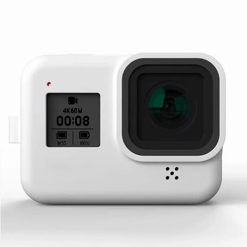30 шт./лот, силиконовый чехол для Gopro Hero 8, Мягкий защитный чехол для всего тела, чехол для экшн-камеры s с рукояткой