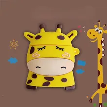 Для AirPod 2 Чехол 3D застенчивый желтый жираф мультфильм мягкий силиконовый беспроводной кожухи головных телефонов для Apple Airpods чехол милый чехол Funda