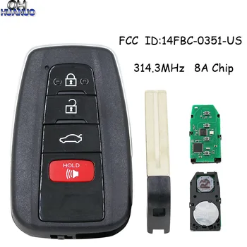 

3+1/4 button smart remote key ASK314.3MHz 8A chip For Toyota FCC ID:14FBC-0351-US suit for model 2018-2019 Camery