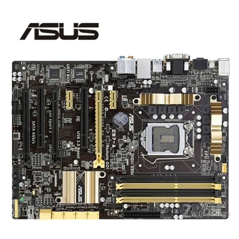 Socket LGA1150 PCI E3.0 USB3.0 SATA3 для ASUS Z87 A оригинальный б/у настольный компьютер Intel