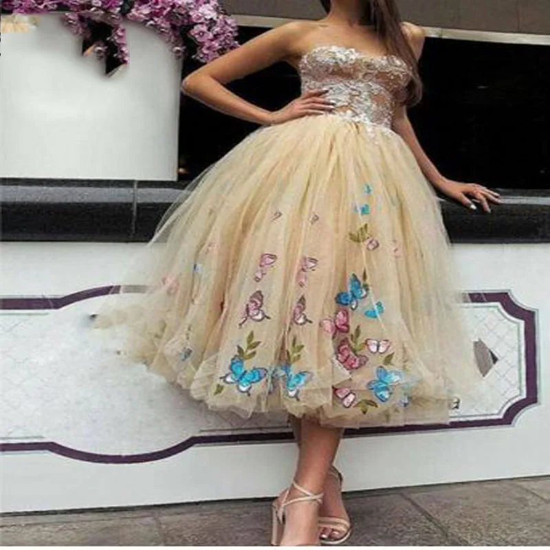 Lace Appliques Pleat Off-shoulder A-line Cocktail Dresses Simple Sleeveless Sweetheart Neck Tulle Party Gown коктейльное платье