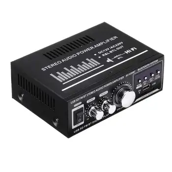 

Lepy 12V/220V 400W 2 CH Bluetooth Hifi Stereo Amplifier USB SD FM Radio Power Stereo Car Amplifier o Home Amplifier