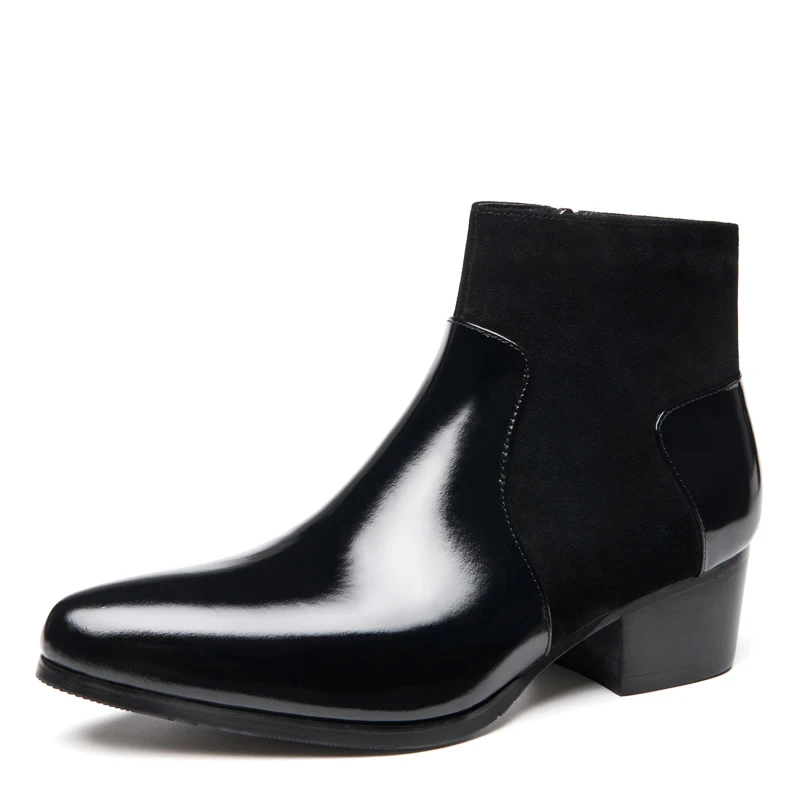 Мужские ботильоны из натуральной кожи черные ботинки челси удобная Свадебная