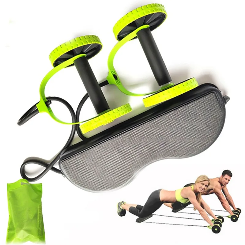 

AB Wheels Roller Stretch Elastic Abdominal Resistance Pull Rope Tool AB roller for Abdominal muscle trainer exercise new