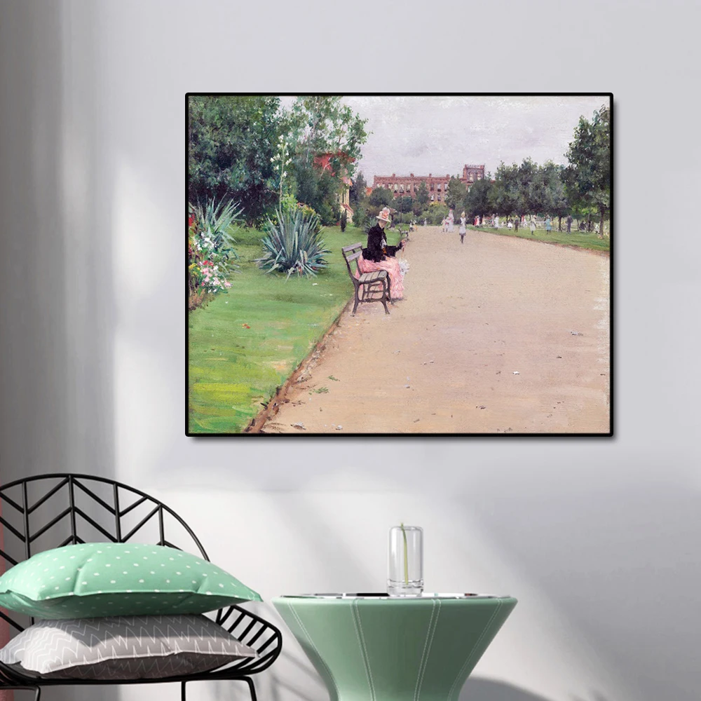 

Cassisy Canvas Art Oil PaintingThe ParkWilliam Merritt Chase Poster Picture Wall Decor Modern Home Decoration For Living room