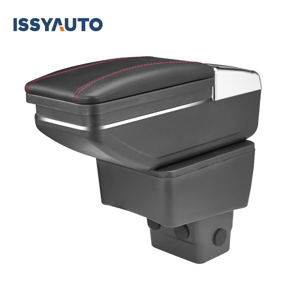 

For Mazda 2 2015-2018 Car Armrest Box PU Leather Central Container Storage Box Car Styling Accessories