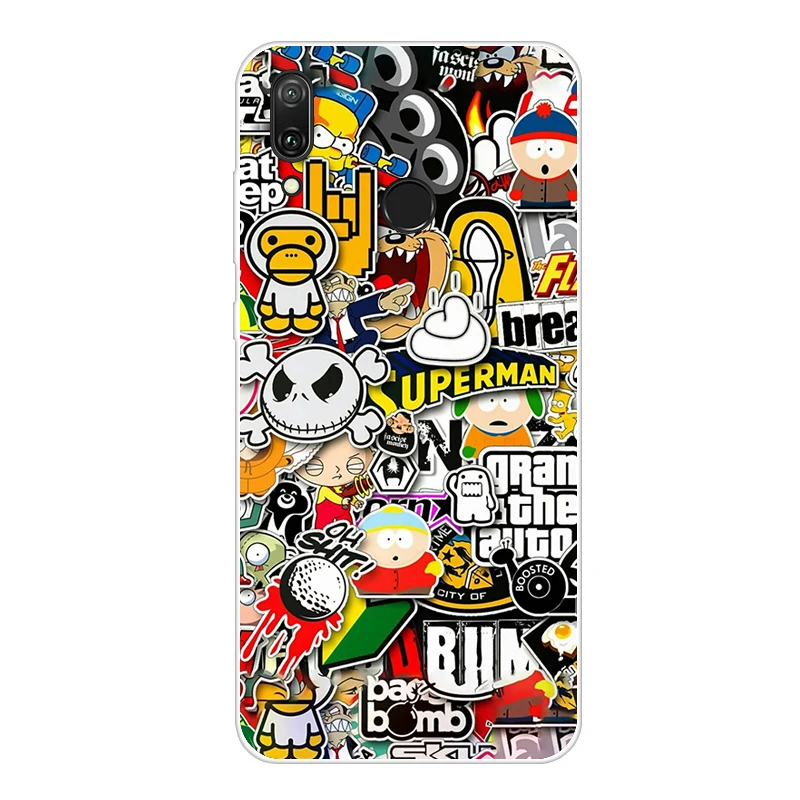 For Coque Huawei Y7 Case Phone Cover Soft Silicone Printing Back Case Fundas For Huawei Y7 Y 7 Y7 Pro Cover TPU - Цвет: Арбузно-красный