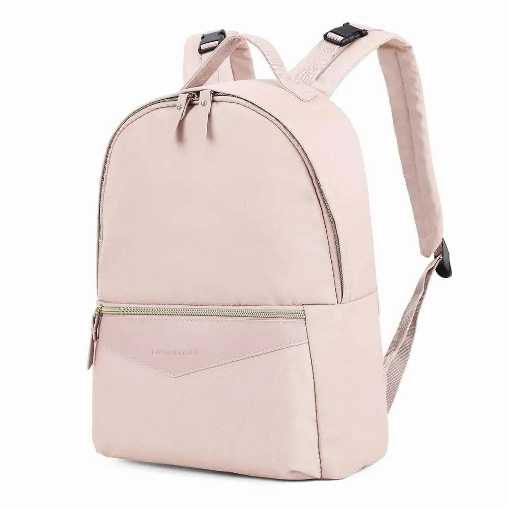 

mommore Waterproof Diaper Backpack Travel Diaper Bag with Changing Pad, 2 Stroller Hooks Baby Changing Bag