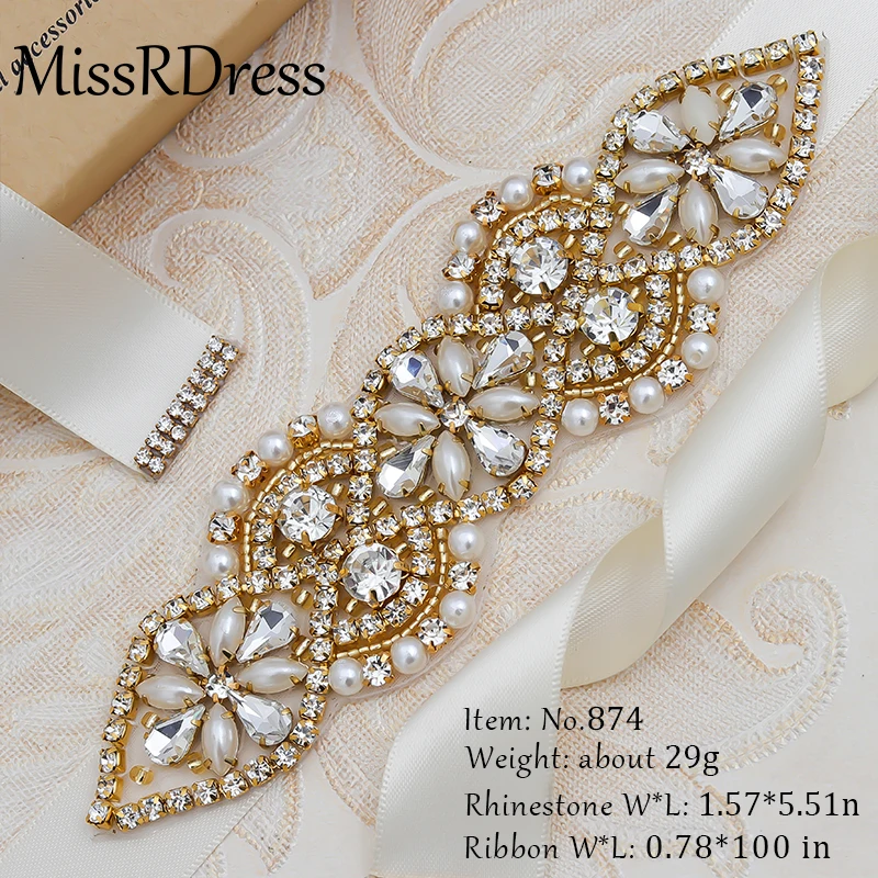 MissRDress пояс для свадебного платья с кристаллами, стразы, элегантный пояс для свадебного платья, JK874