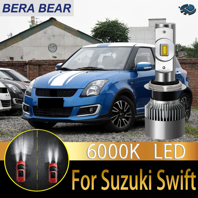 Автомобильный головной светильник BERA BEAR, светодиодный светильник для Suzuki Swift Ignis, светодиодный автомобильный светильник 6000 K, лм, белый светильник, автомобильный головной светильник 2X