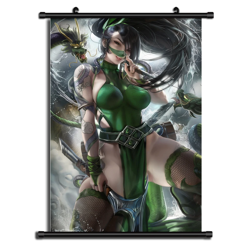 Аниме настенный постер прокрутки Akali Tatt домашний декор косплей без цензуры | Дом и