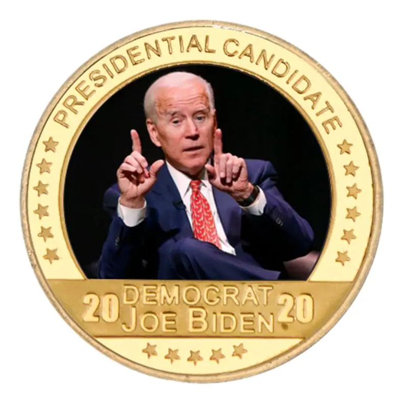 Металлические Монеты Biden с позолоченным золотом 40 мм 2020 год|Безвалютные монеты| |