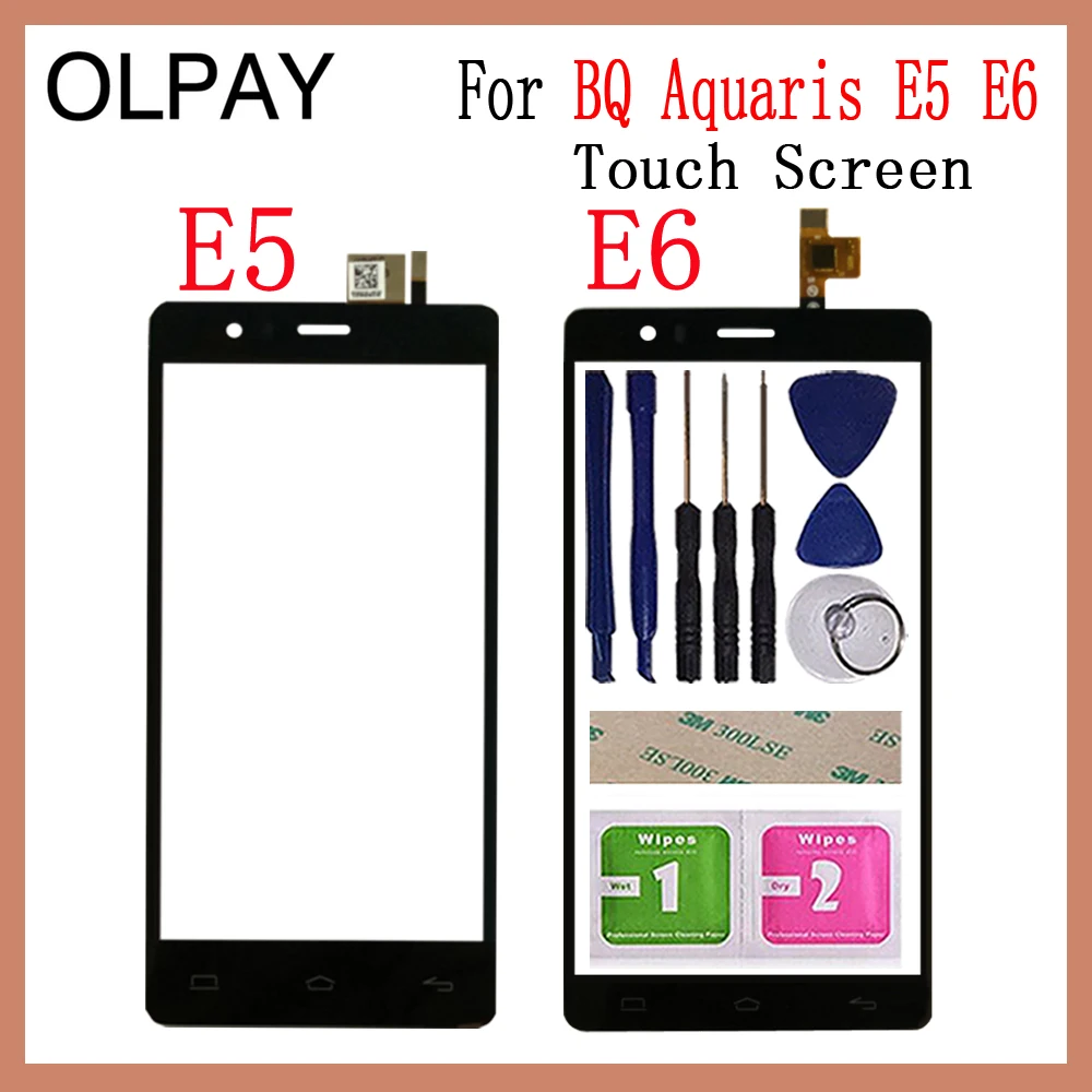 OLPAY для BQ Aquaris E5 4G HD FHD сенсорный экран дигитайзер для BQ Aquaris E6 FHD Сенсорная панель Сенсорный экран сенсор переднее стекло