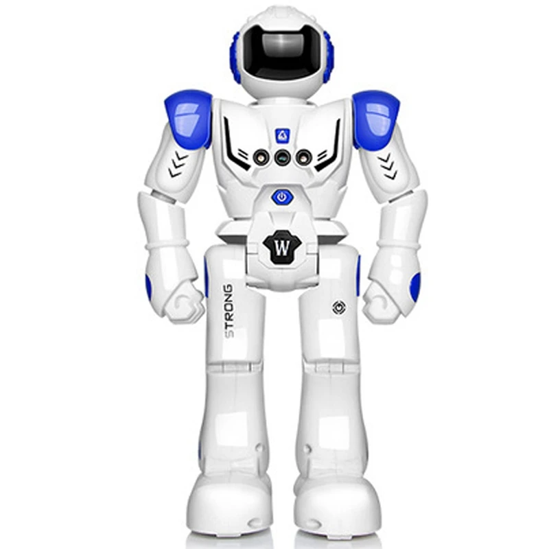 Blue Автоматическое устройство с usb-портом зарядка танцующий жесты Фигурка Игрушка Робот Контроль Радиоуправляемый игрушечный робот для мальчиков Детский подарок на день рождения - Цвет: Blue