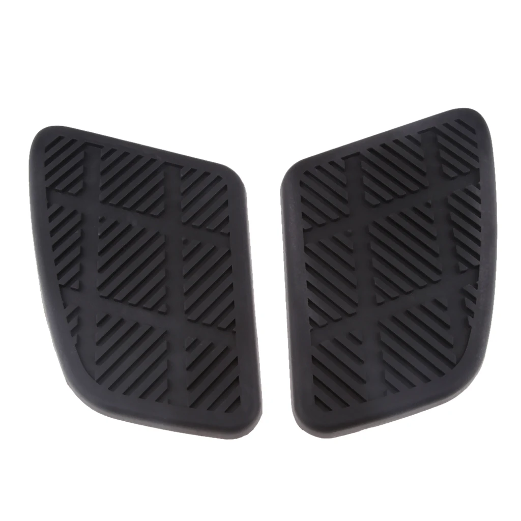 2 Pieces Motorcycle Gas Fuel Tank Rubber Pad Protector for Retro Cafe Racer