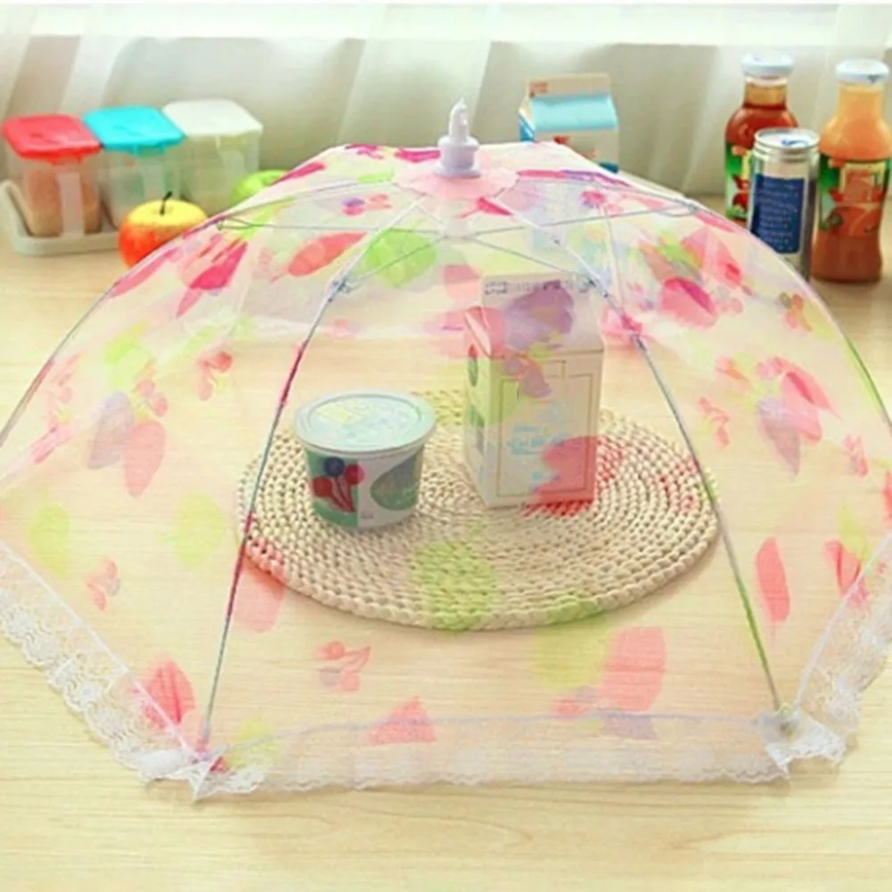 Food Cover Folding Anti-fly Dustproof Mesh Food Protective Cover Dining Table Tent kitchen accessories/kitchen gadgets 75x30cm